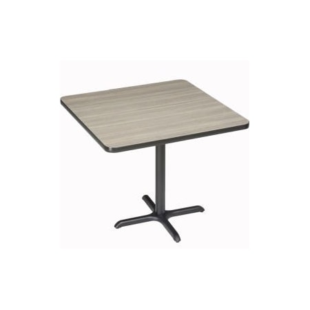 National Public Seating Interion 42" Square Bar Height Restaurant Table, Charcoal 695810CL